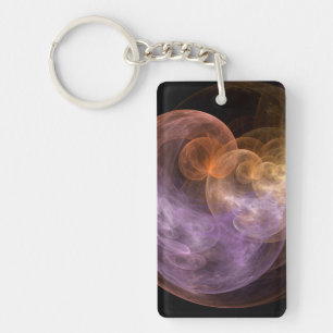 Space Flowers Key Ring