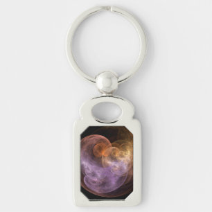 Space Flowers Key Ring