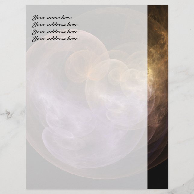 Space Flowers Personalised Letterhead (Front)