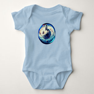 Space Football Astronaut Baby Bodysuit
