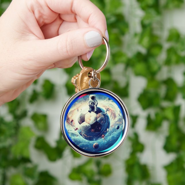 Space Football Astronaut Key Ring (Hand)