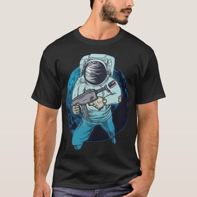 Space Force Asteroid Defender Astronaut T-Shirt (Front)