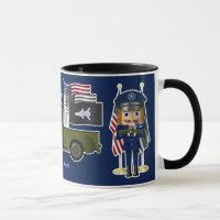 Space Force Nutcracker with Little Military Truck