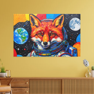 SPACE FOXES  CANVAS PRINT