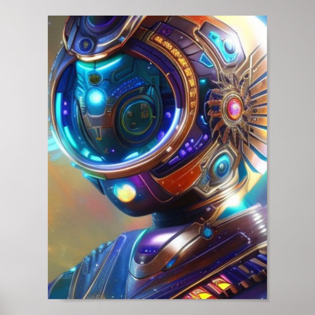 Space Futuristic Beautiful colour Poster (Front)