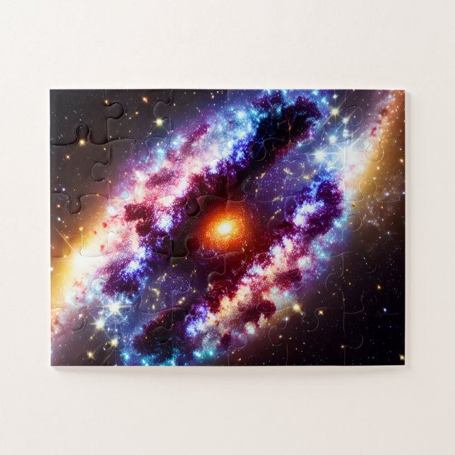 Space galaxies challenging universe centre space jigsaw puzzle (Horizontal)