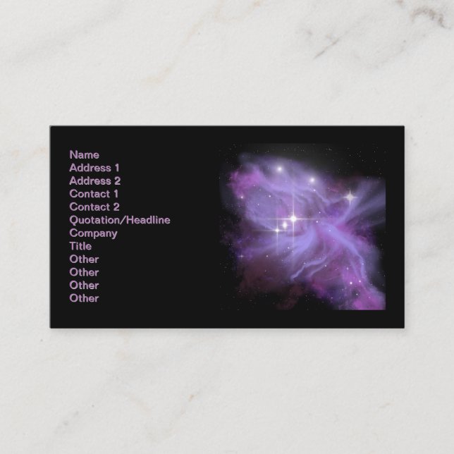 Space Galaxy Adoration Business Card (Front)