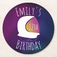 Space Galaxy Astronaut Purple Ombre Birthday Party