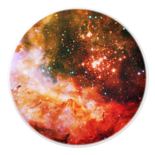 Space/galaxy  ceramic knob (Front)