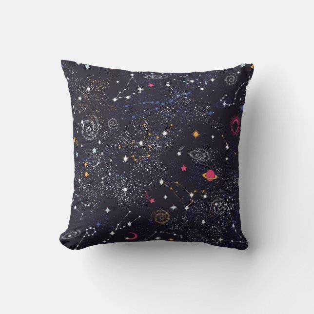 Space Galaxy constellation seamless pattern Cushion (Front)
