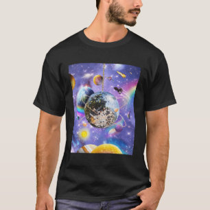 Space Galaxy Disco Ball T-Shirt