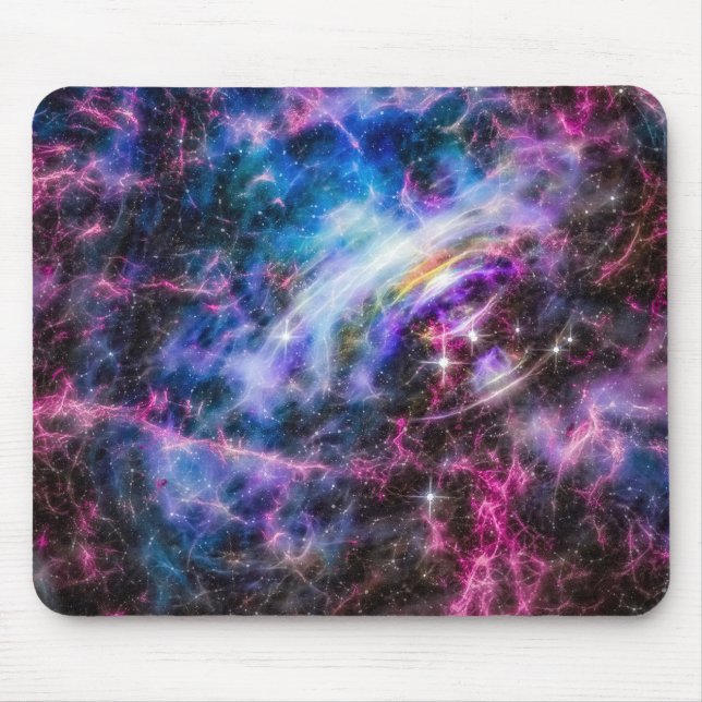 Space Galaxy Hyper Speed Nebula Mouse Mat (Front)