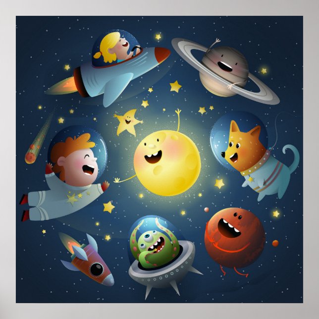 Space Galaxy Kids  Poster (Front)