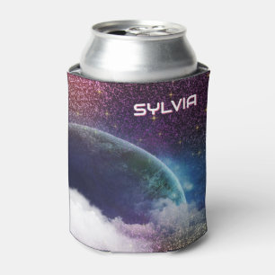 Space Galaxy Planet Personalised Can Cooler
