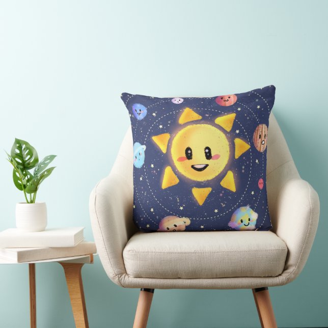 Space Galaxy Planets Cushion (Chair)