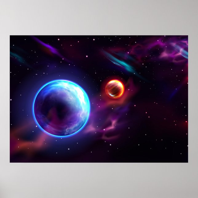 Space Galaxy Planets Poster (Front)