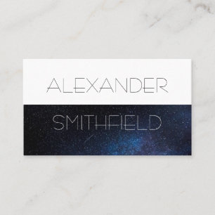 space galaxy star modern simple business card