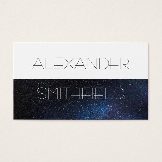 space galaxy star modern simple business card