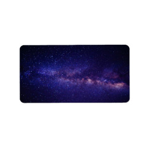 Space Galaxy Star Pattern Label