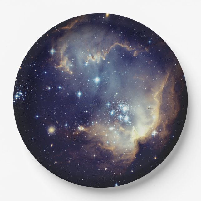 Space galaxy universe theme party must have paper plate (Front)