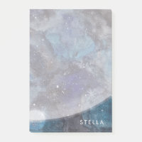 Space Galaxy Watercolor Moon Stars Personalised