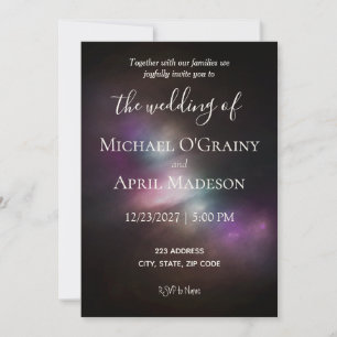 Space Galaxy Wedding Invitation