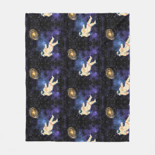 Space Galaxy with Astronaut Fleece Blanket