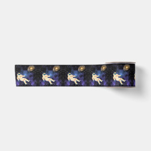 Space Galaxy with Astronaut Satin Ribbon