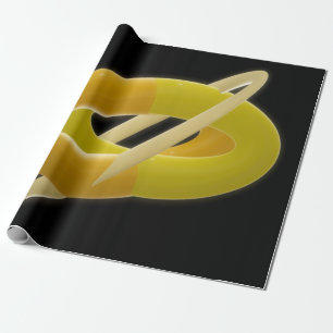 Space gel Mr Ship Blob Wrapping Paper