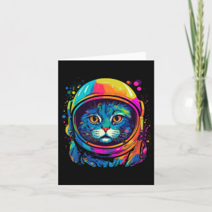 Space Gifts Cat Mum Cat Dad Men Women Kids Astrona Card