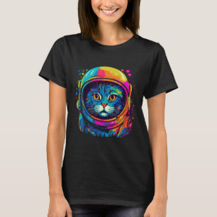 Space Gifts Cat Mum Cat Dad Men Women Kids Astrona T-Shirt