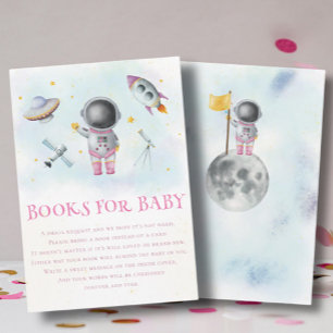 Space girl Astronaut rocket star Books for Baby  Enclosure Card