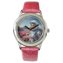 Space girl explores planet |