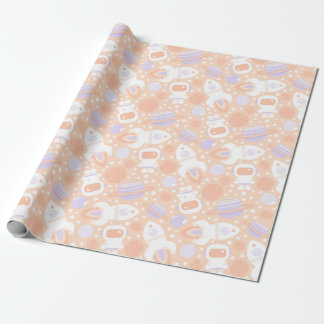 Space Girls Birthday Party Wrapping Paper