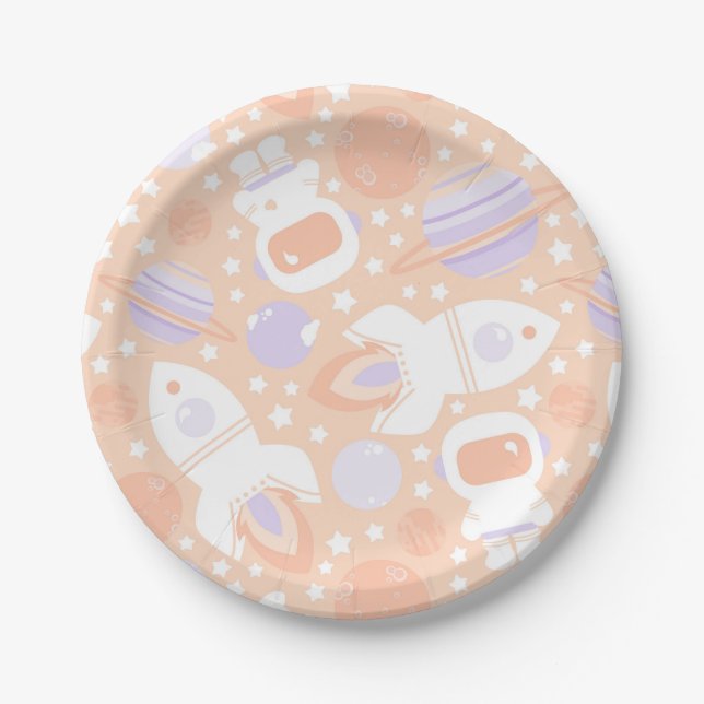Space Girls Party Plates (Front)