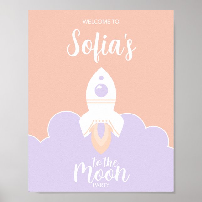 Space Girls Two the Moon Party Theme Poster (Front)