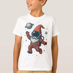 Space Gnome Christmas Astronaut Funny Galaxy Holid T-Shirt
