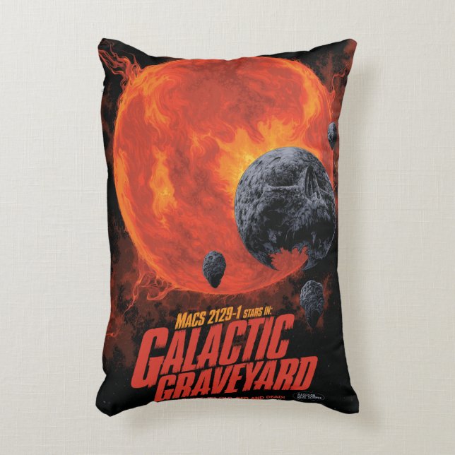 Space Graveyard Skull Halloween Galaxy of Horrors Decorative Cushion (Front(Vertical))