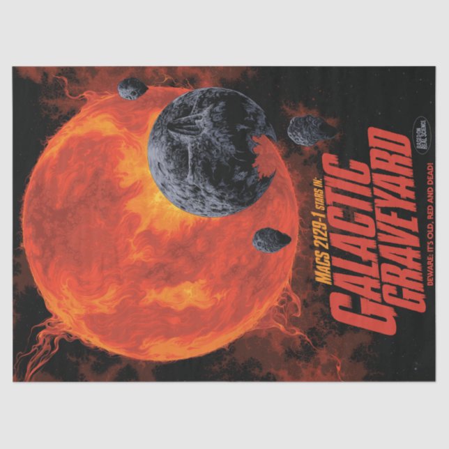 Space Graveyard Skull Halloween Galaxy of Horrors Tissue Paper (Front)