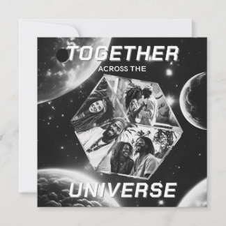 Space Greeting Universe Photos 3D Cube