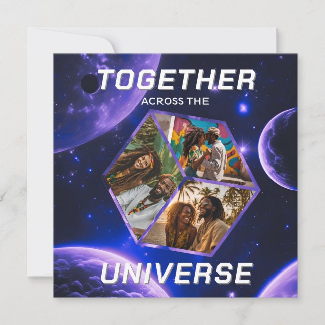 Space Greeting Universe Photos 3D Cube (Front)