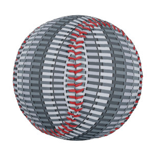 Space Grey Contemporary Stripe Pattern Baseball