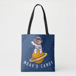 Space Halloween Bag - Custom Safety Info and Photo