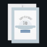 Space Happy Birthday Dad Father Grandpa  Card<br><div class="desc">Birthday Card with Space ship Theme Happy Birthday Greeting</div>