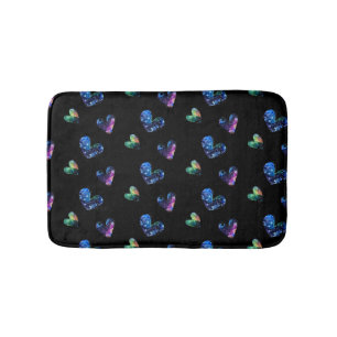 Space Hearts Bath Mat