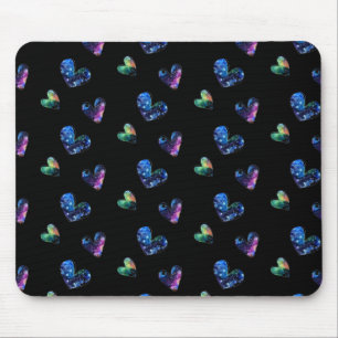 Space Hearts Mouse Mat