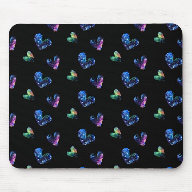 Space Hearts Mouse Mat (Front)