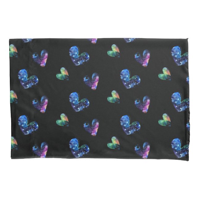 Space Hearts Pillowcase (Front)