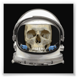 Space Helmet Astronaut Skull Photo Print