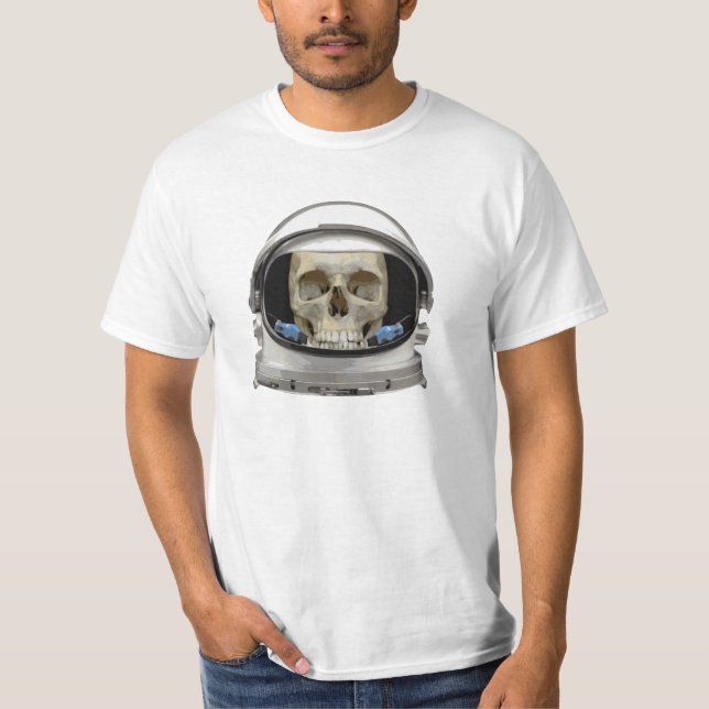 Space Helmet Astronaut Skull T-Shirt (Front)